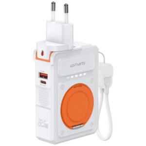 Hybrid charger 4smarts 6-in-1 USB-C/USB-A PD 22.5W with 10,000 mAh power bank, Qi wireless charging, - Image 3