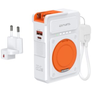 Hybrid charger 4smarts 6-in-1 USB-C/USB-A PD 22.5W with 10,000 mAh power bank, Qi wireless charging, - Image 4