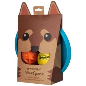 Waboba Woofpack dog set 2x balls 1x frisbee - Image 2