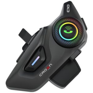 Motorcycle intercom Crown C10 Bluetooth 5.3 juodos spalvos - Image 2