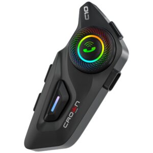Motorcycle intercom Crown C10 Bluetooth 5.3 juodos spalvos - Image 4