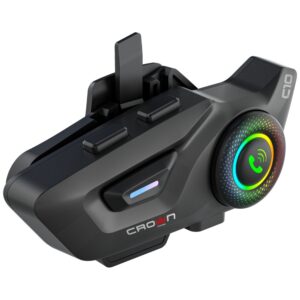 Motorcycle intercom Crown C10 Bluetooth 5.3 juodos spalvos - Image 5