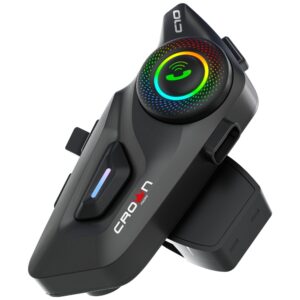 Motorcycle intercom Crown C10 Bluetooth 5.3 juodos spalvos - Image 6