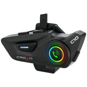 Motorcycle intercom Crown C10 Bluetooth 5.3 juodos spalvos - Image 7