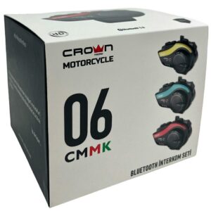 Motorcycle intercom Crown CMMK-06 Bluetooth 5.0 juodos spalvos - Image 3