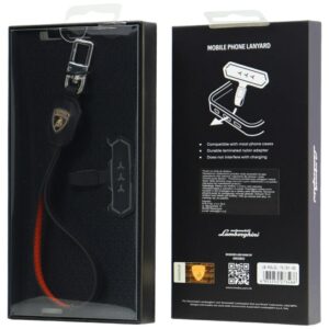 Universal Lamborghini D1 Leather Handstrap oranžinės spalvos - Image 3
