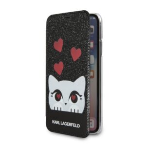 Karl Lagerfeld KLFLBKPXVDCBK Apple iPhone X juodos spalvos book Valentine - Image 2