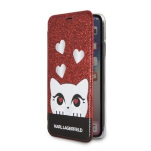 Karl Lagerfeld KLFLBKPXVDCRE Apple iPhone X/XS raudonos spalvos book Valentine - Image 2