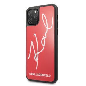 Karl Lagerfeld KLHCN58DLKSRE Apple iPhone 11Pro red kietas dėklas Signature Glitter - Image 2