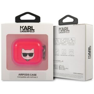 Karl Lagerfeld KLA3UCHFP AirPods 3 dėklas rožinės spalvos Choupette - Image 3