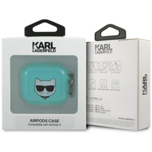 Karl Lagerfeld KLA3UCHFL AirPods 3 dėklas mėlynos spalvos Choupette - Image 3