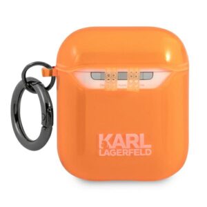 Karl Lagerfeld KLA2UCHFO AirPods dėklas oranžinės spalvos Choupette - Image 2