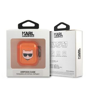 Karl Lagerfeld KLA2UCHFO AirPods dėklas oranžinės spalvos Choupette - Image 4