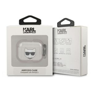Karl Lagerfeld KLA3UCHGS AirPods 3 dėklas sidabro spalvos Glitter Choupette - Image 3