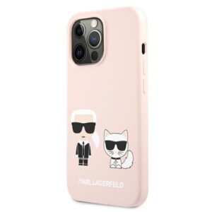 Karl Lagerfeld KLHCP13LSSKCI Apple iPhone 13 Pro / 13 6,1" kietas dėklas light rožinės spalvos Silicone Karl - Image 2