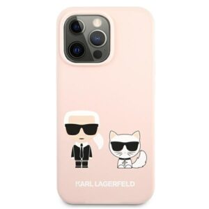 Karl Lagerfeld KLHCP13LSSKCI Apple iPhone 13 Pro / 13 6,1" kietas dėklas light rožinės spalvos Silicone Karl - Image 3