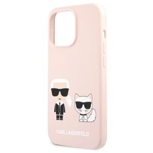 Karl Lagerfeld KLHCP13LSSKCI Apple iPhone 13 Pro / 13 6,1" kietas dėklas light rožinės spalvos Silicone Karl - Image 6