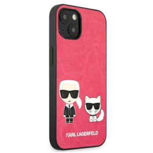 Karl Lagerfeld KLHCP13SPCUSKCP Apple iPhone 13 mini 5,4" fuchsia kietas dėklas Ikonik Karl & Choupette - Image 4