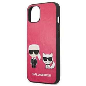 Karl Lagerfeld KLHCP13SPCUSKCP Apple iPhone 13 mini 5,4" fuchsia kietas dėklas Ikonik Karl & Choupette - Image 6