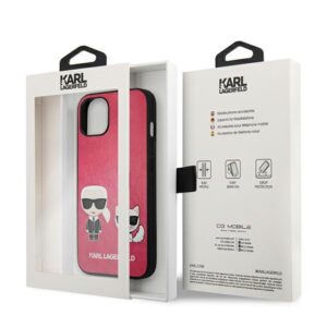 Karl Lagerfeld KLHCP13SPCUSKCP Apple iPhone 13 mini 5,4" fuchsia kietas dėklas Ikonik Karl & Choupette - Image 8