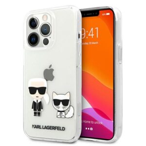 Karl Lagerfeld KLHCP13XCKTR Apple iPhone 13 Pro Max 6,7" kietas dėklas skaidrus Karl & Choupette - Image 1