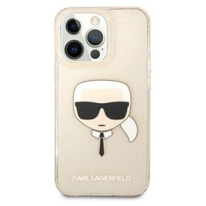 Karl Lagerfeld KLHCP13LKHTUGLGO Apple iPhone 13 Pro / 13 6,1" gold kietas dėklas Glitter Karl`s Head - Image 3