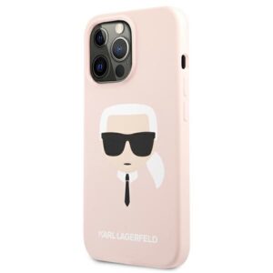 Karl Lagerfeld KLHCP13XSLKHLP Apple iPhone 13 Pro Max 6,7" light rožinės spalvos kietas dėklas Silicone Karl`s - Image 2