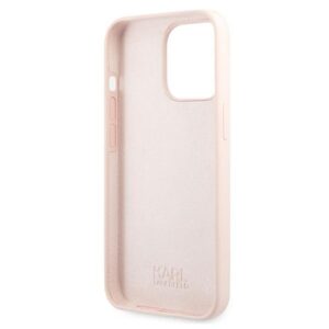 Karl Lagerfeld KLHCP13XSLKHLP Apple iPhone 13 Pro Max 6,7" light rožinės spalvos kietas dėklas Silicone Karl`s - Image 7