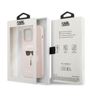 Karl Lagerfeld KLHCP13XSLKHLP Apple iPhone 13 Pro Max 6,7" light rožinės spalvos kietas dėklas Silicone Karl`s - Image 8