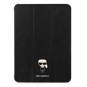 Karl Lagerfeld KLFC12OKMK Apple iPad 12.9" Pro 2021 Book Cover juodos spalvos Saffiano Karl Iconic - Image 1
