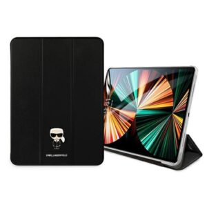Karl Lagerfeld KLFC12OKMK Apple iPad 12.9" Pro 2021 Book Cover juodos spalvos Saffiano Karl Iconic - Image 4