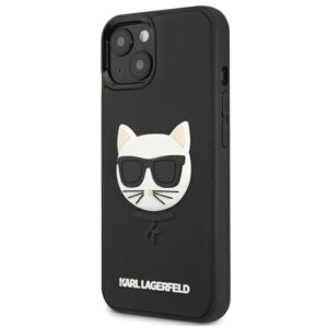 Karl Lagerfeld KLHCP13SCH3DBK 13 mini 5,4" juodos spalvos kietas dėklas 3D Rubber Choupette - Image 2