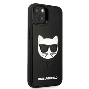 Karl Lagerfeld KLHCP13SCH3DBK 13 mini 5,4" juodos spalvos kietas dėklas 3D Rubber Choupette - Image 4