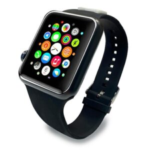 Karl Lagerfeld Pasek KLAWLSLCK Apple Watch 42/44/45mm juodos spalvos apyrankė Silicone Choupette Heads - Image 3