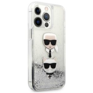 Karl Lagerfeld KLHCP13XKICGLS Apple iPhone 13 Pro Max 6,7" silver kietas dėklas Liquid Glitter Karl&Chou - Image 4