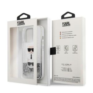 Karl Lagerfeld KLHCP13XKICGLS Apple iPhone 13 Pro Max 6,7" silver kietas dėklas Liquid Glitter Karl&Chou - Image 8