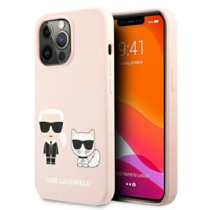 Karl Lagerfeld KLHMP13LSSKCI Apple iPhone 13 Pro / 13 6,1" kietas dėklas light rožinės spalvos Silicone Ikonik - Image 2