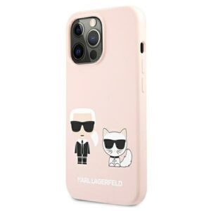 Karl Lagerfeld KLHMP13LSSKCI Apple iPhone 13 Pro / 13 6,1" kietas dėklas light rožinės spalvos Silicone Ikonik - Image 3