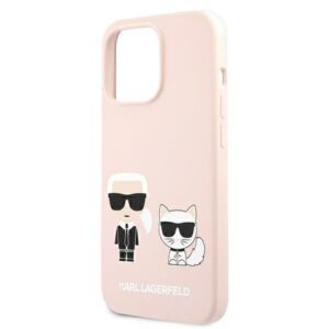 Karl Lagerfeld KLHMP13LSSKCI Apple iPhone 13 Pro / 13 6,1" kietas dėklas light rožinės spalvos Silicone Ikonik - Image 6