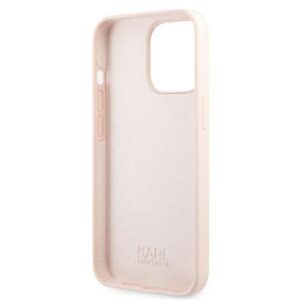 Karl Lagerfeld KLHMP13LSSKCI Apple iPhone 13 Pro / 13 6,1" kietas dėklas light rožinės spalvos Silicone Ikonik - Image 7