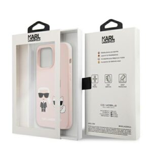 Karl Lagerfeld KLHMP13LSSKCI Apple iPhone 13 Pro / 13 6,1" kietas dėklas light rožinės spalvos Silicone Ikonik - Image 8