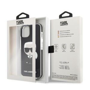Karl Lagerfeld KLHCP13STPEIKK Apple iPhone 13 mini 5,4" kietas dėklas juodos spalvos Iconik Karl - Image 8