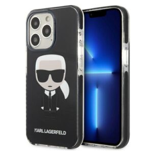Karl Lagerfeld KLHCP13LTPEIKK Apple iPhone 13 Pro / 13 6,1" kietas dėklas juodos spalvos Iconik Karl