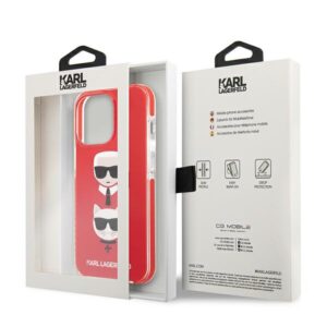 Karl Lagerfeld KLHCP13LTPE2TR Apple iPhone 13 Pro / 13 6,1" kietas dėklas red Karl&Choupette Head - Image 8
