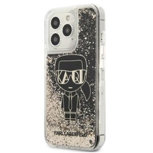 Karl Lagerfeld KLHCP13LLGGKBK Apple iPhone 13 Pro/ 13 6,1"juodos spalvos kietas dėklas Liquid Glitter Gatsby - Image 2