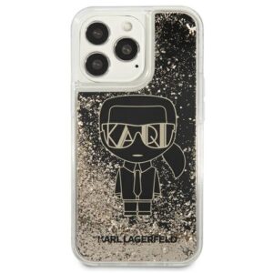Karl Lagerfeld KLHCP13LLGGKBK Apple iPhone 13 Pro/ 13 6,1"juodos spalvos kietas dėklas Liquid Glitter Gatsby - Image 3