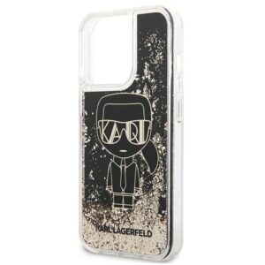 Karl Lagerfeld KLHCP13LLGGKBK Apple iPhone 13 Pro/ 13 6,1"juodos spalvos kietas dėklas Liquid Glitter Gatsby - Image 6