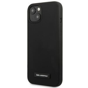 Karl Lagerfeld KLHCP13SSLMP1K Apple iPhone 13 mini 5,4" kietas dėklas juodos spalvos Silicone Plaque - Image 2