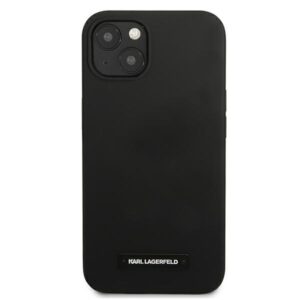 Karl Lagerfeld KLHCP13SSLMP1K Apple iPhone 13 mini 5,4" kietas dėklas juodos spalvos Silicone Plaque - Image 3