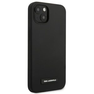 Karl Lagerfeld KLHCP13SSLMP1K Apple iPhone 13 mini 5,4" kietas dėklas juodos spalvos Silicone Plaque - Image 4